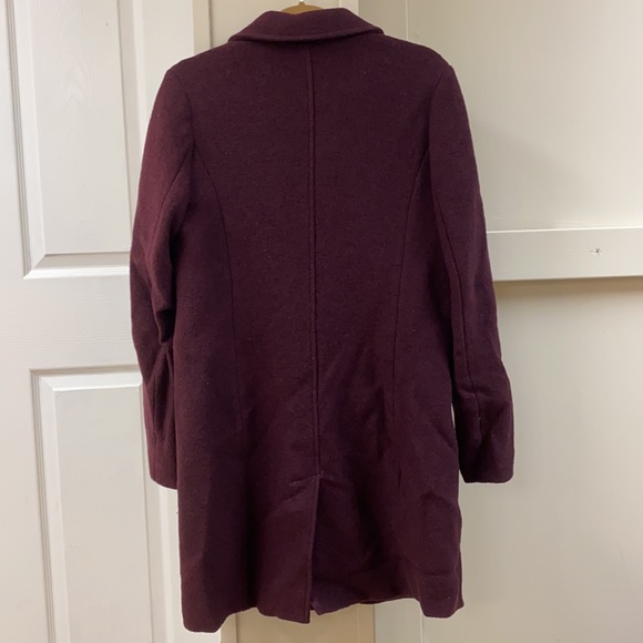 Plum Wool Peacoat - Like New - Picture 6 of 8